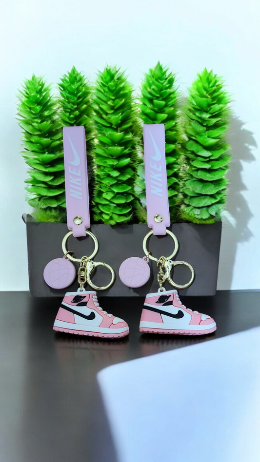 Pink Nike Keychain