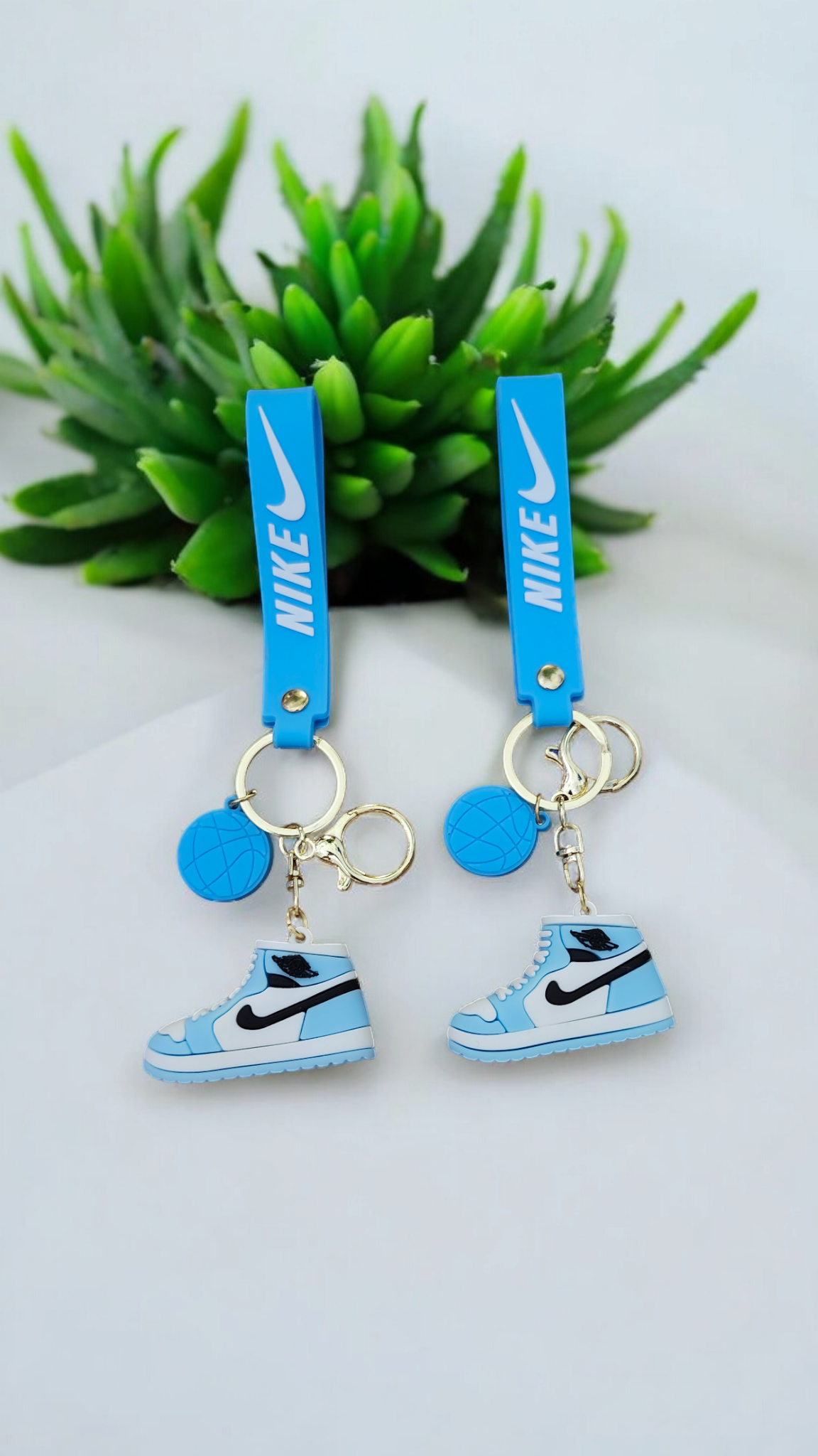 Blue Nike Keychain