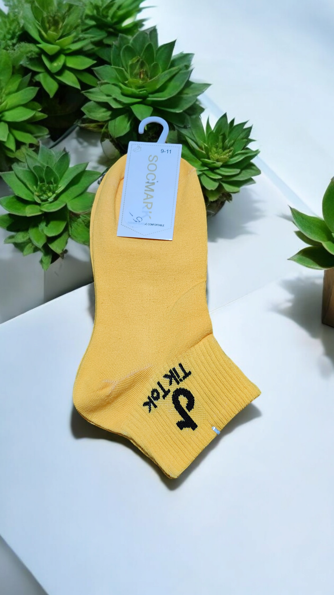 Yellow Tic Toc Socks